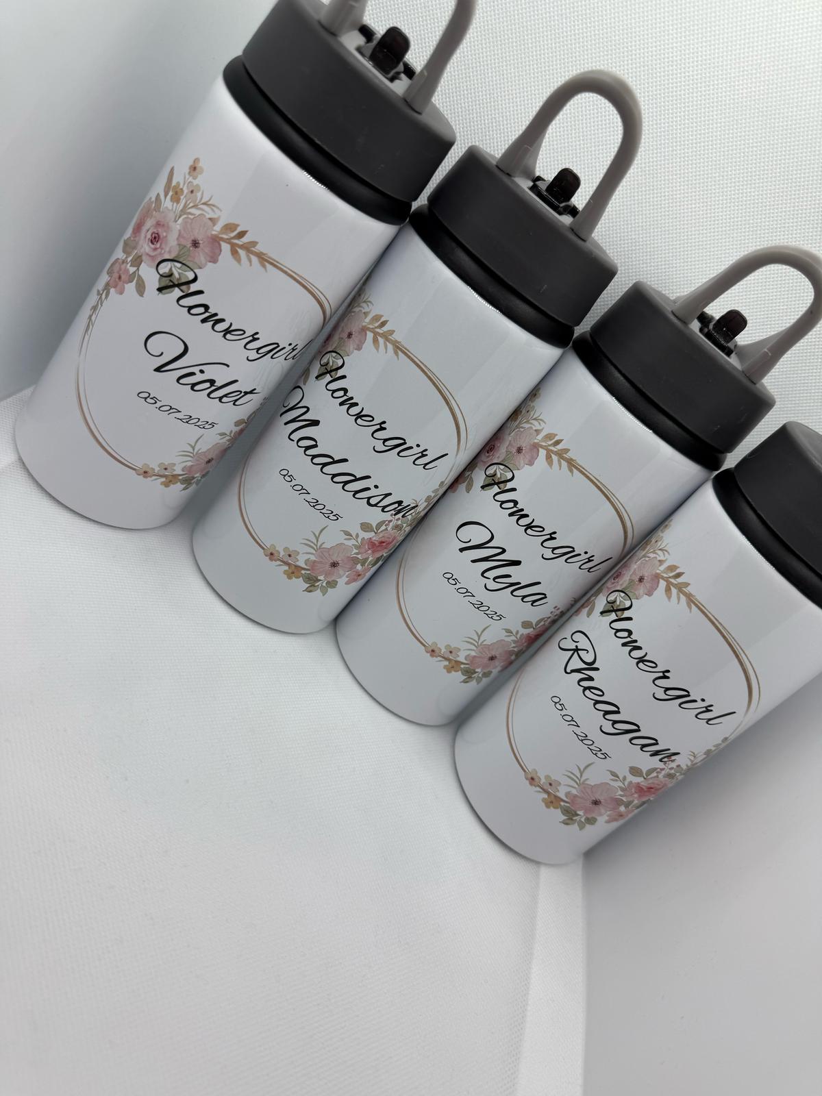 Flower Girl Water Bottles