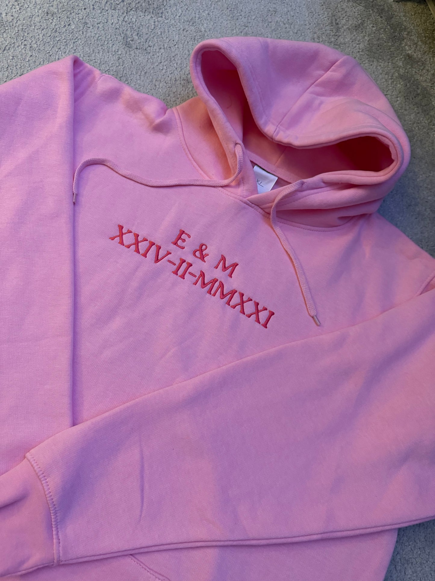 Embroidered Roman Numeral Hoody